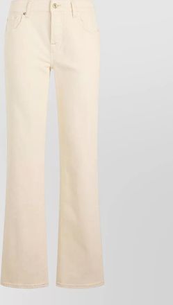 7 For All Mankind denim high-rise straight-leg jeans