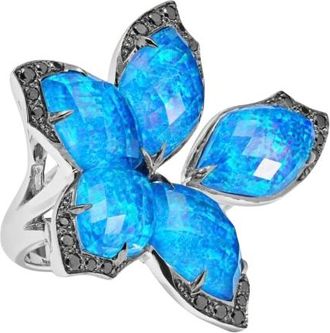 Stephen Webster Blue Love Me, Love Me Not Crystal Haze Chance Large Cocktail Ring Size 35.5