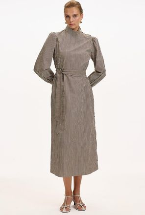 Exquise Kaitlin Midi Dress in Brown-Beige at Nordstrom, Size X-Large