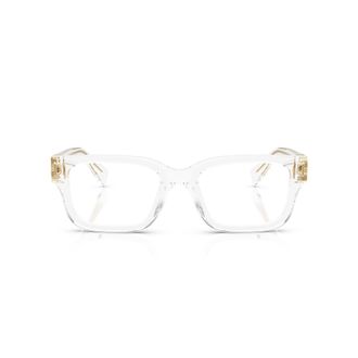 Miu Miu 0mu 02yv Transparent Acetate Square Frame Eyeglasses