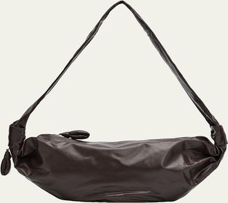 Christophe Lemaire Mens Medium Soft Croissant Bag in Leather