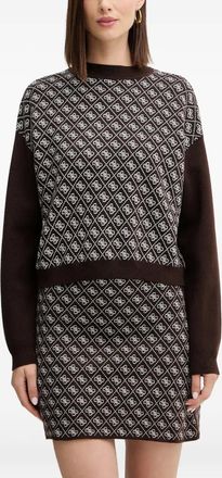 Guess Co patterned long-sleeve sweater - Brown