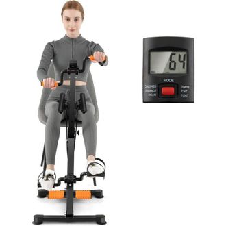 Costway Costway Pedalera Ejercitadora, Bicicleta De Ejercicio Plegable Para Manos, Brazos, Piernas Y Rodillas De Ancianos, Con Empu&ntilde;aduras, Resistencia Y Altu