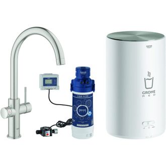 GROHE Grifo Y Calentador Grohe Red Duo 300831 M-size Ca&ntilde;o C Supersteel, 30083dc1