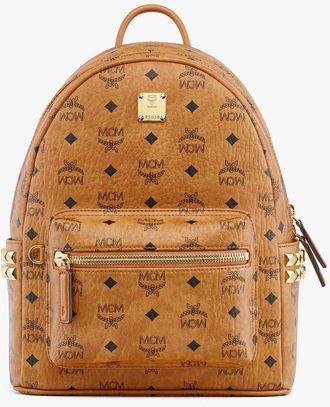 MCM Stark Side Studs Backpack In Visetos