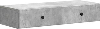 vidaXL Mesa Lateral Montada En La Pared Gris Hormig&oacute;n Vidaxl