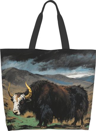Generic Highland Cow1 Women Handbag Waterproof Tote Bag Lightweight Shoulder Bags For Camping Yoga Casual