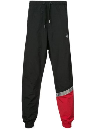Marcelo Burlon colour block track pants - men - Polyamide - 48 - Black