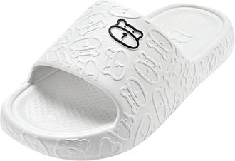 Generic Fashion All Seasons Men Slippers Home Bathroom Non Slip Soft Open Toe Comfortable Bear Print Mens Slippers Wide (Grey, 7.5)