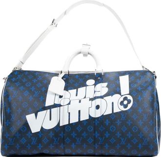 Louis Vuitton Borsone Everyday Keepall Bandoulière 50 - Blu