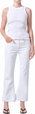 A Gold E Kick Boot Ankle Jeans In Chalk White