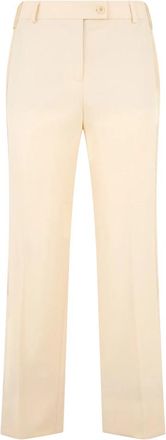 Moschino Rechte broek - Dames - Straight fit broeken - Beige - S - Wol - Broeken