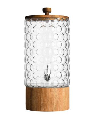 Jay Companies Palermo 2Gal Beverage Dispenser With Wooden Lid & Base