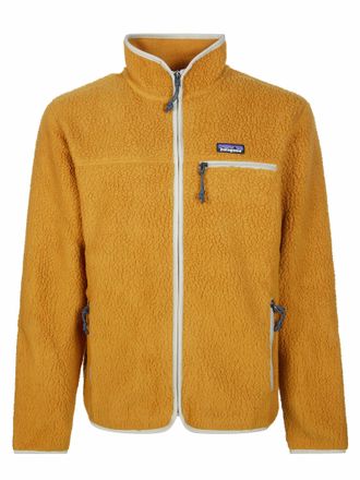 Patagonia Mustard Retro Pile Textured Zippered Fleece Jacket