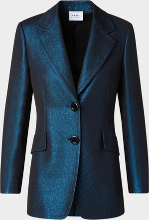 Akris Metallic Night Sky Boyfriend Blazer