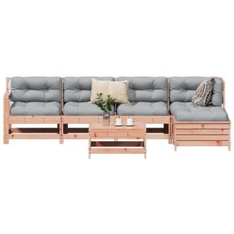 vidaXL Juego De Sof&aacute;s De Jard&iacute;n 6 Pzas Madera Maciza De Abeto Douglas Vidaxl