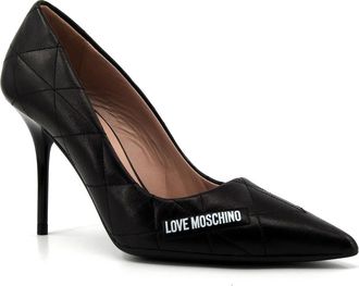 Love Moschino D&eacute;collet&eacute; Pump - Dames - Pumps - Zwart - 35 EU - Leer - Schoenen