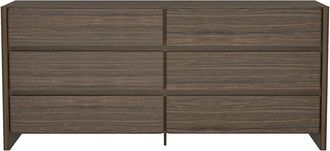 Manhattan Comfort Linda Modern 72In Double Wide Dresser (6-Drawer)