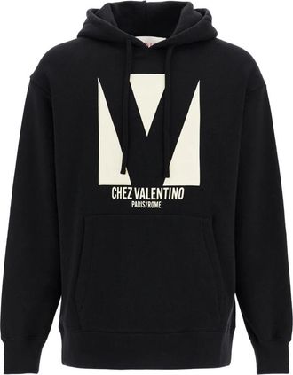 Valentino Garavani Chez Valentino Oversized Hoodie - Heren - Hoodies - Zwart - L - Katoen - Hoodies & sweatvesten