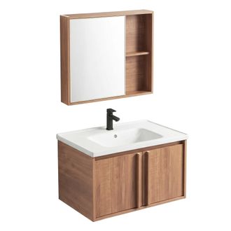 Rea Un Conjunto De Muebles De Ba&ntilde;o Con Lavabo Rea Gama T25023 Hhl 60cm Brown