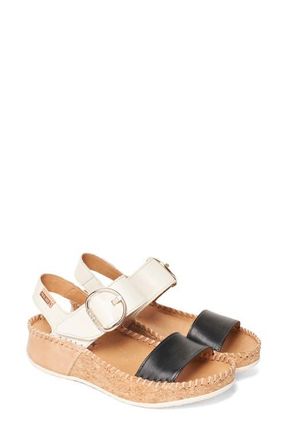 Pikolinos Marina Platform Sandal in Black/white at Nordstrom, Size 8.5Us