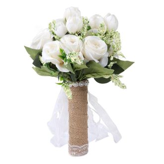 OEM Ramo De Novia Artificial Blanco Lechoso, Decoraci&oacute;n Nupcial Con Un Toque Realista