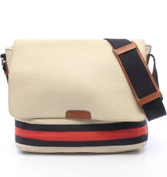 Gucci Ivory Leather Handbag Shoulder Bag (Pre-Owned)