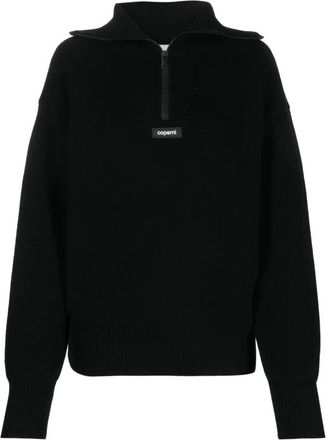 Coperni Zwarte Boxy Wollen Trui - Dames - Coltruien - Zwart - L - Wol - Truien & Vesten