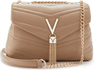 Mario Valentino Tassen, Dames, Beige, ONE Size, Zwarte Privilege Schoudertas