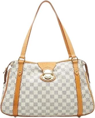 Louis Vuitton Pre-owned Stresa PM Damier Azur Handbag - Dames - Vintage Schoudertas - Wit - ONE Size - Leer - Vintage