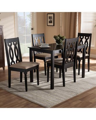 Design Studios Cherese Modern And Contemporary 5Pc Wood Dining Set