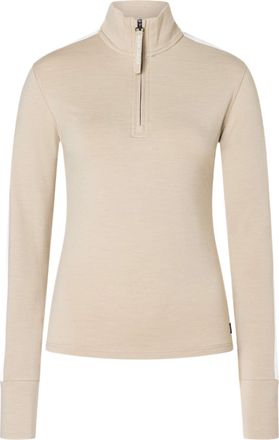 super.natural Fitted Half-Zip Striped Turtleneck Top