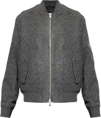 AllSaints Saku bomberjack met rits - Grijs