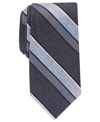 Perry Ellis Mens Payson Stripe Tie Navy Size Regular