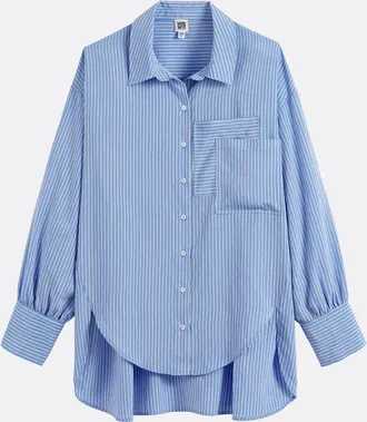 La Redoute Collections Gestreept overhemd, oversized, lange mouwen