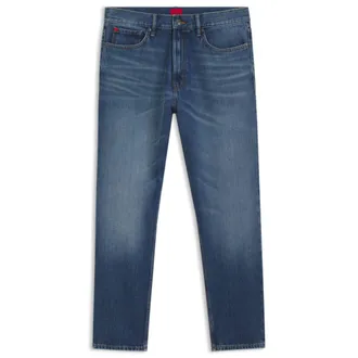 HUGO BOSS Relaxed-tapered-fit jeans in blue denim
