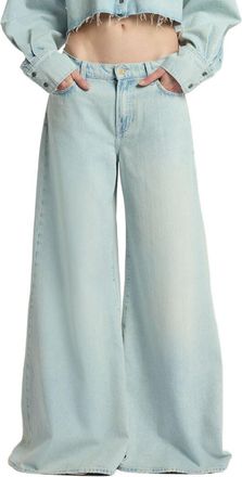 7 For All Mankind Willow Clean Slate Wide Leg Jean