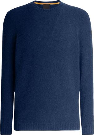 Roberto Ricci Design Rondgebreide trui - Heren - Ronde hals truien - Blauw - L - Denim - Truien & Vesten