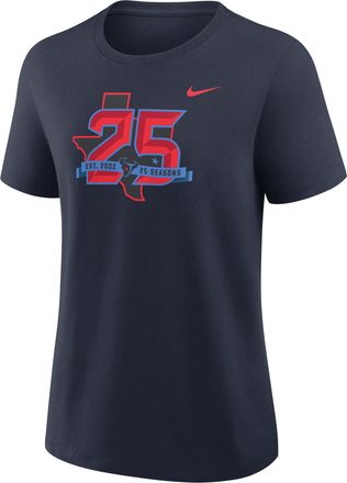 Nike Houston Texans 25th Season Nike Womens NFL T-Shirt in Blue | 01K941L9H-GJ9