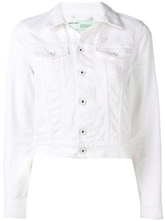 Off-white cropped denim jacket - women - Cotton/Cotton - 40
