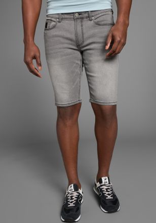 Bruno Banani Jeansshorts BRUNO BANANI Hutch-Shorts, Herren, Gr. 32, L&auml;nge 32, grau, Denim/Jeans, Obermaterial: 98% Baumwolle, 2% Elasthan, unifarben, normal kurz, 