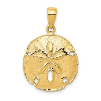 Diamond2Deal 10k Yellow Gold S Dollar Pendant