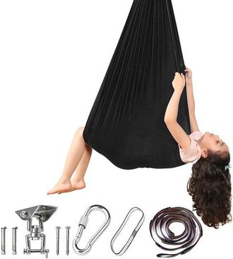 OEM Silla Colgante De Entrenamiento Sensorial Infantil, Hamaca Negra De 280x150cm (placa De Columpio + Cierre)