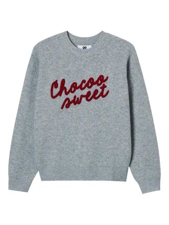 Chocoolate logo-embroidered sweater - women - Acrylic/Nylon - S - Grey