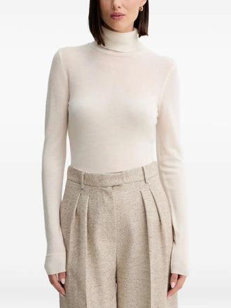 Simona Corsellini Top met col en lange mouwen - Beige