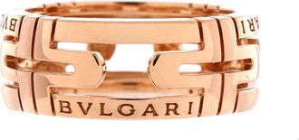 Bulgari Parentesi Band Ring 18K Rose Gold 8mm