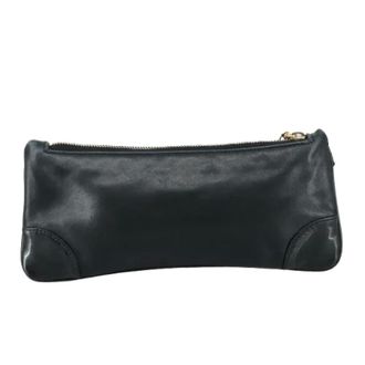 Chanel Pre-owned Clutches, female, Black, Size: ONE SIZE Pre-owned Vintage Lambskin Clutch
