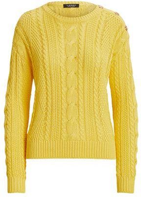 Ralph Lauren ARAN-KNIT COTTON SWEATER