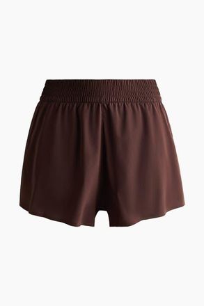 H&M Double-layered sports shorts in Warm Brown at Nordstrom, Size X-Small