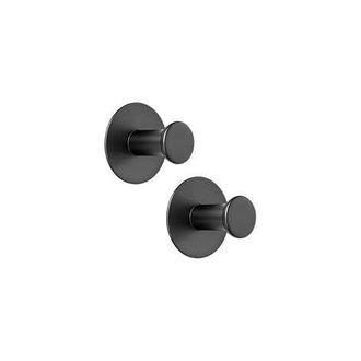 OEM Gancho Adhesivo Sin Taladrar Para Ba&ntilde;o, Gancho De Pared De Acero Inoxidable, Ganchos Para Toallas Para Dormitorio, Cocina, Pasillo, 2 Piezas, Negro Ma